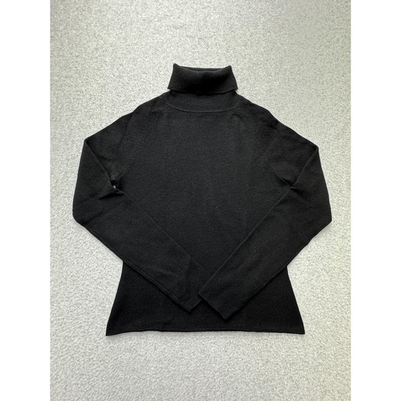Gene Meyer Sweater Womens Small Black Cashmere Turtleneck Pullover Knit Classic - Picture 1 of 8